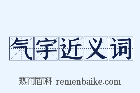 气宇近义词是什么意思的图片